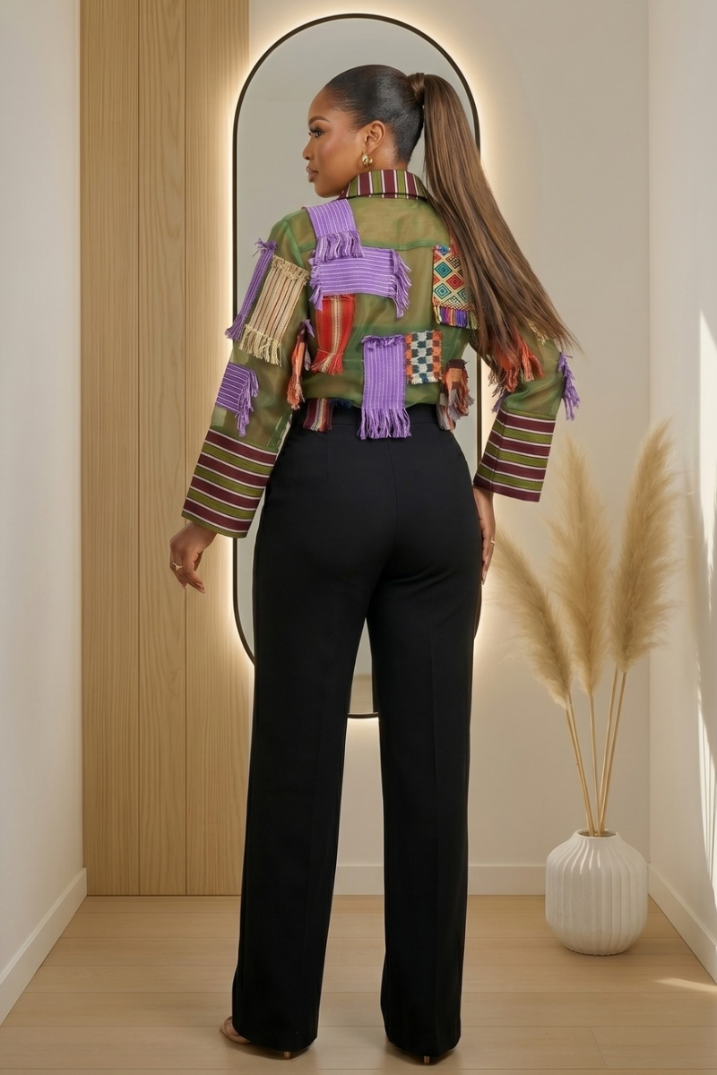 Aso Oke Patchwork Organdy Shirt
