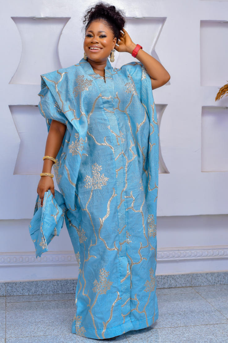 RICH AUNTY MEARA BOUBOU - BLUE & GOLD