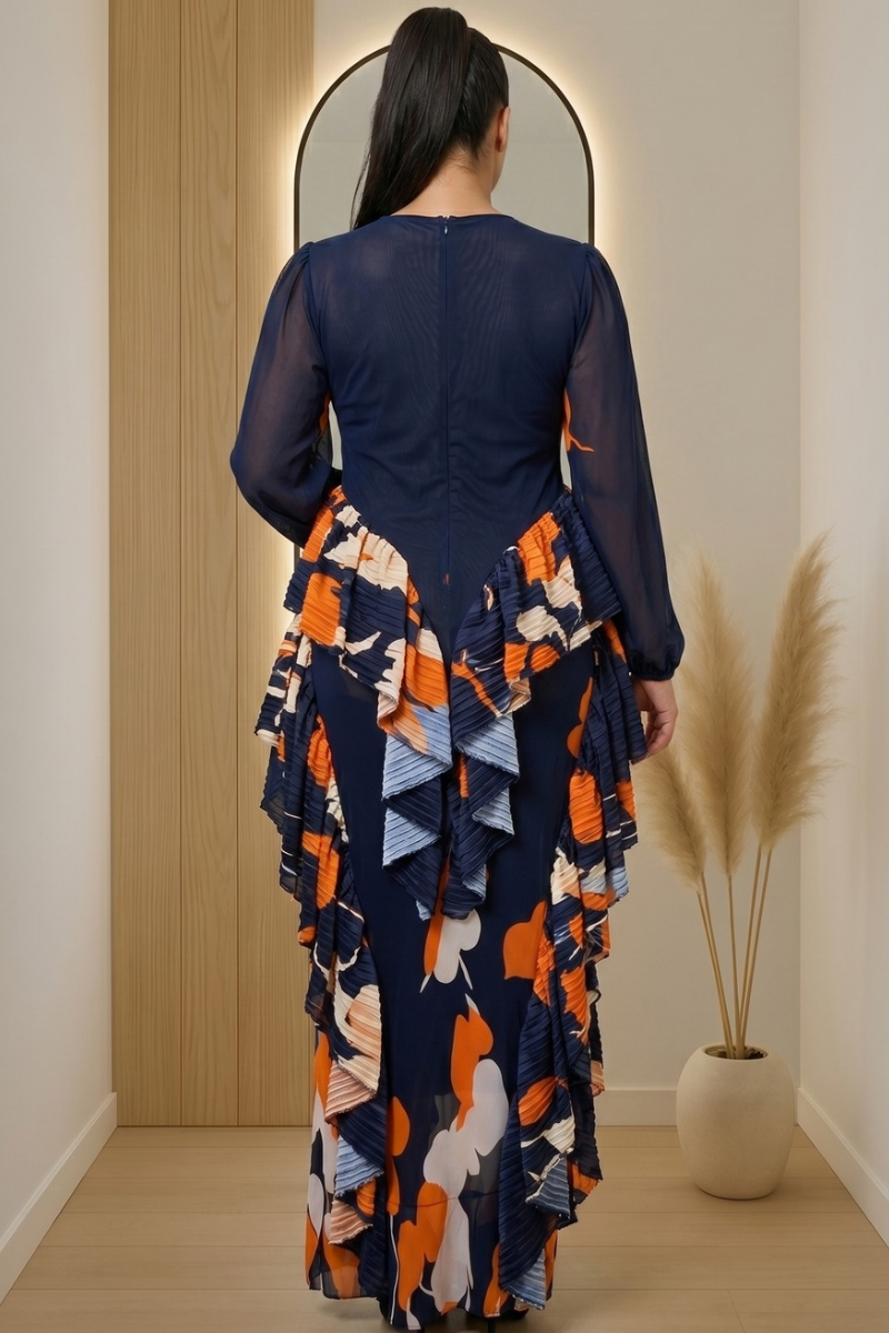 The Midnight Pearl Cascade Dress