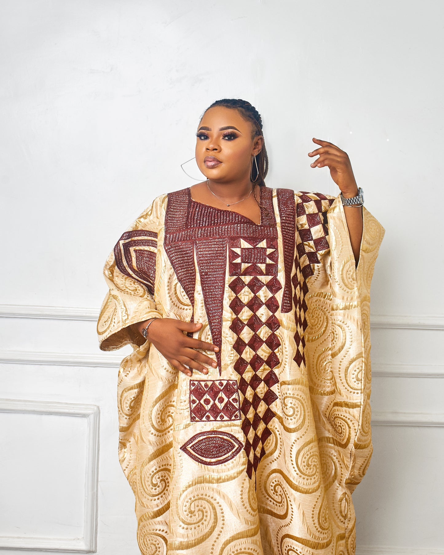 RICH AUNTY GBEMI BROCADE BOUBOU