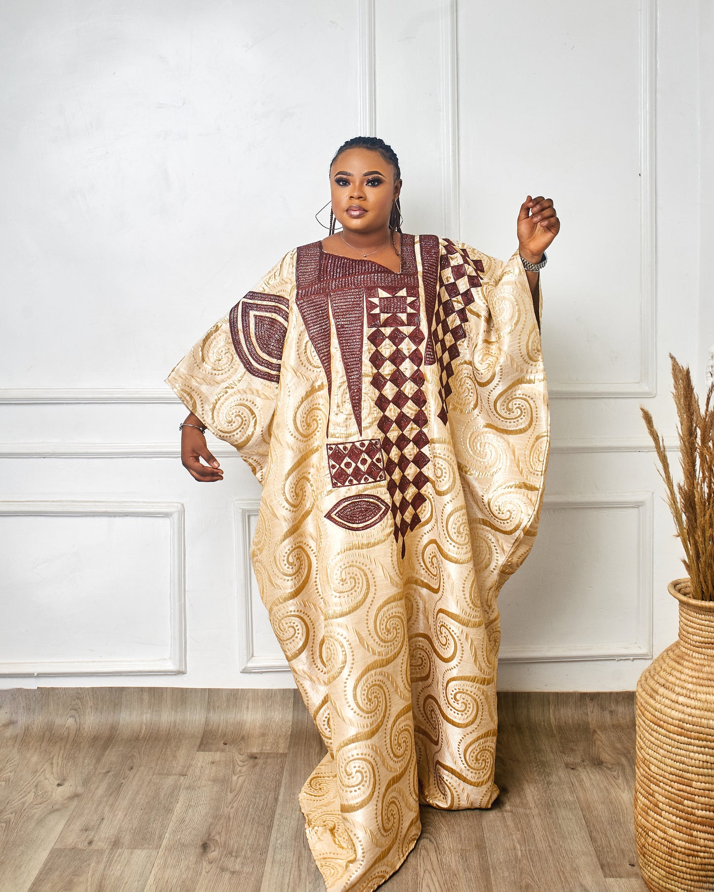 RICH AUNTY GBEMI BROCADE BOUBOU