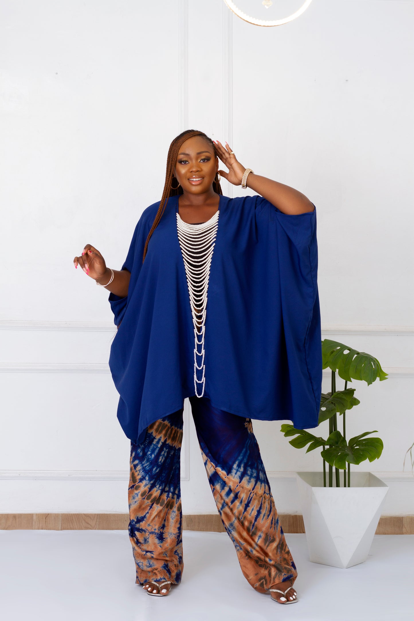 BANKE ADIRE BEADED SET - BLUE