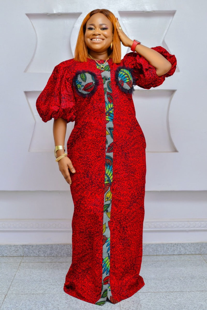 KHLOE EXAGERATED SLEEVES DRESS