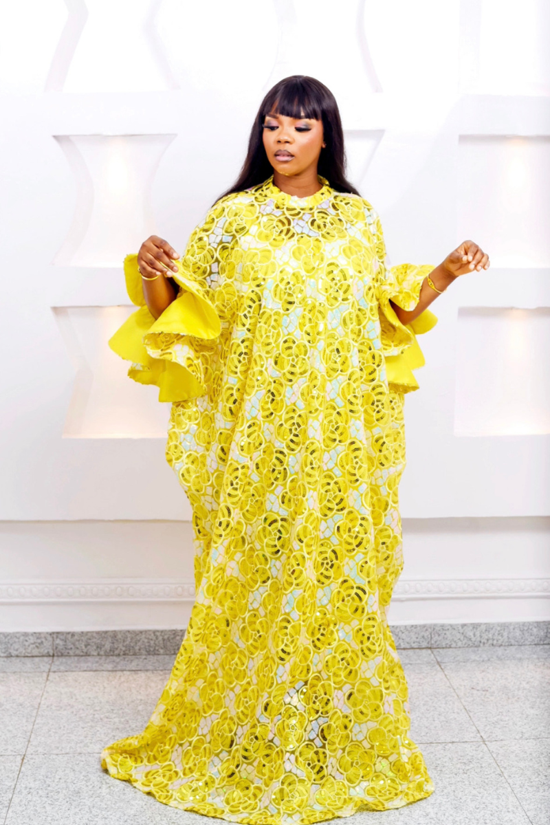 LUNA STYLISH KAFTAN - YELLOW