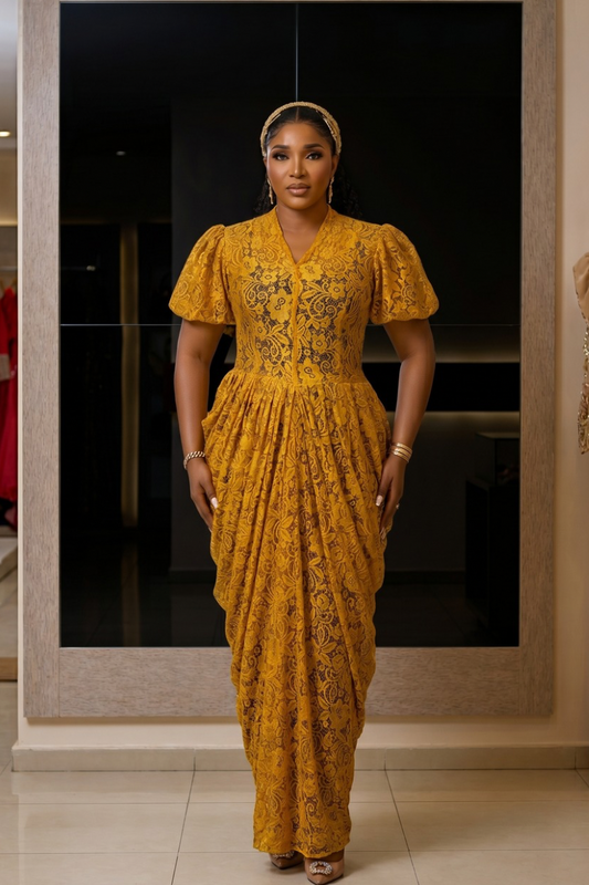 GOLDEN MAJESTY CHORD NET GOWN