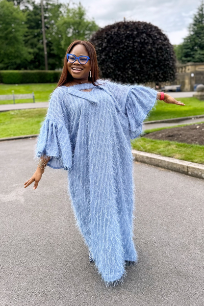 The Azure Feather Luxe Kaftan