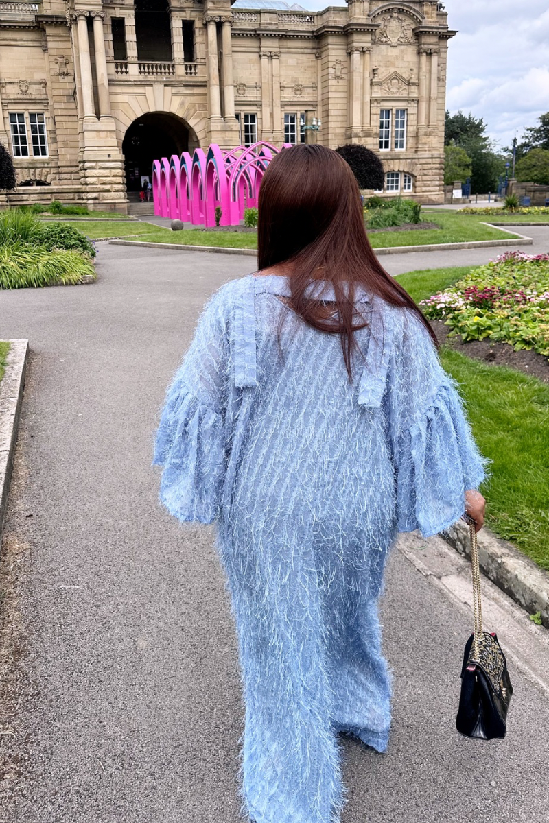 The Azure Feather Luxe Kaftan