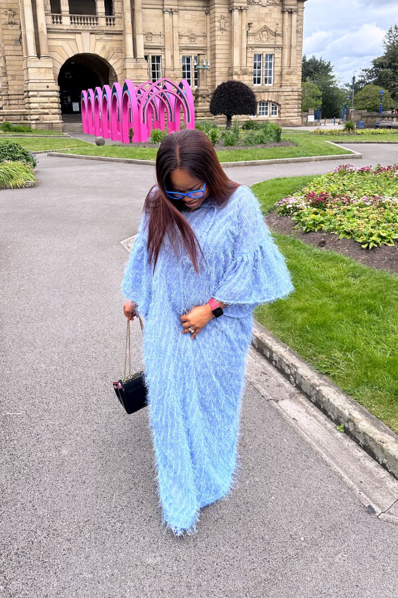 The Azure Feather Luxe Kaftan