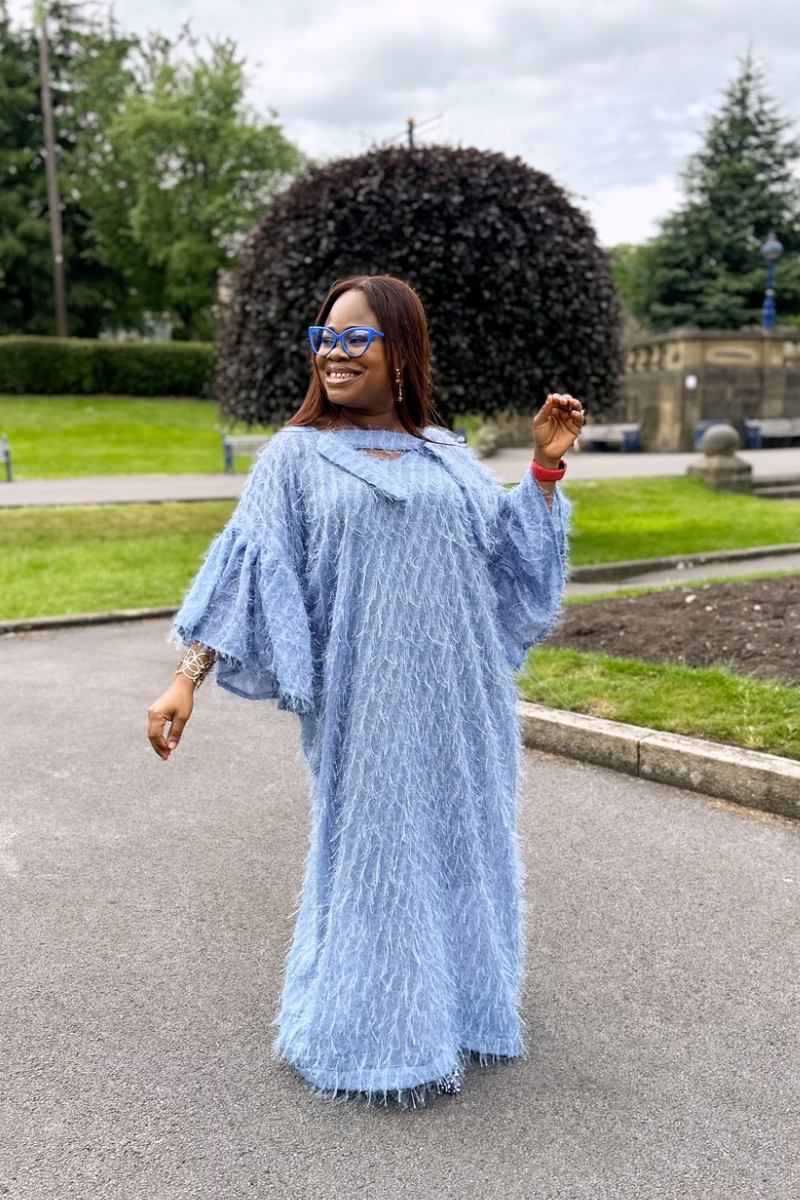 The Azure Feather Luxe Kaftan