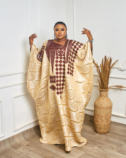 RICH AUNTY GBEMI BROCADE BOUBOU