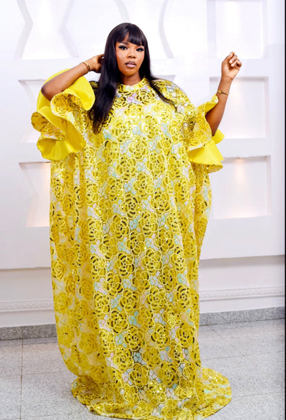 LUNA STYLISH KAFTAN - YELLOW