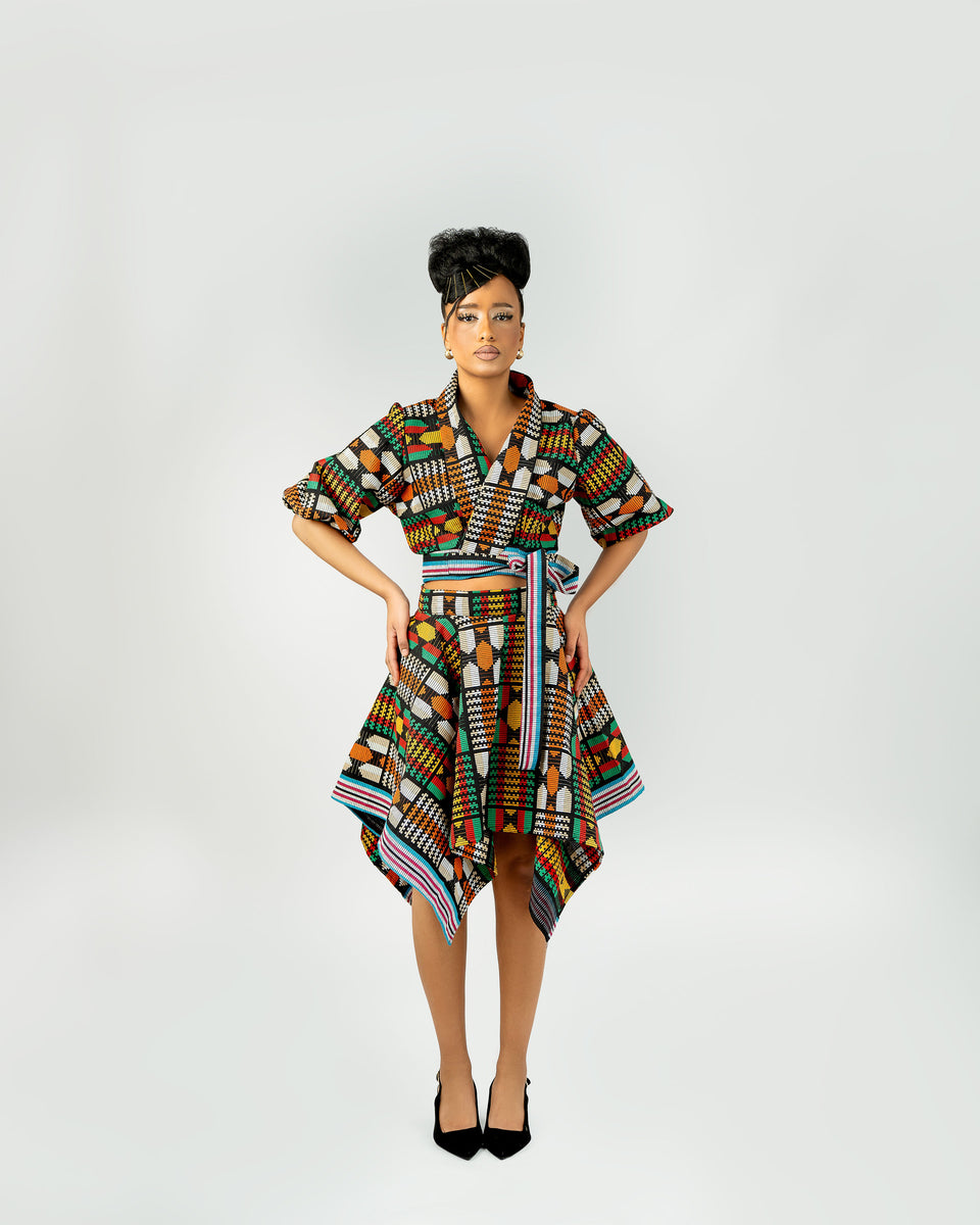 Gallery P1 — Geometric two-piece look (main image)