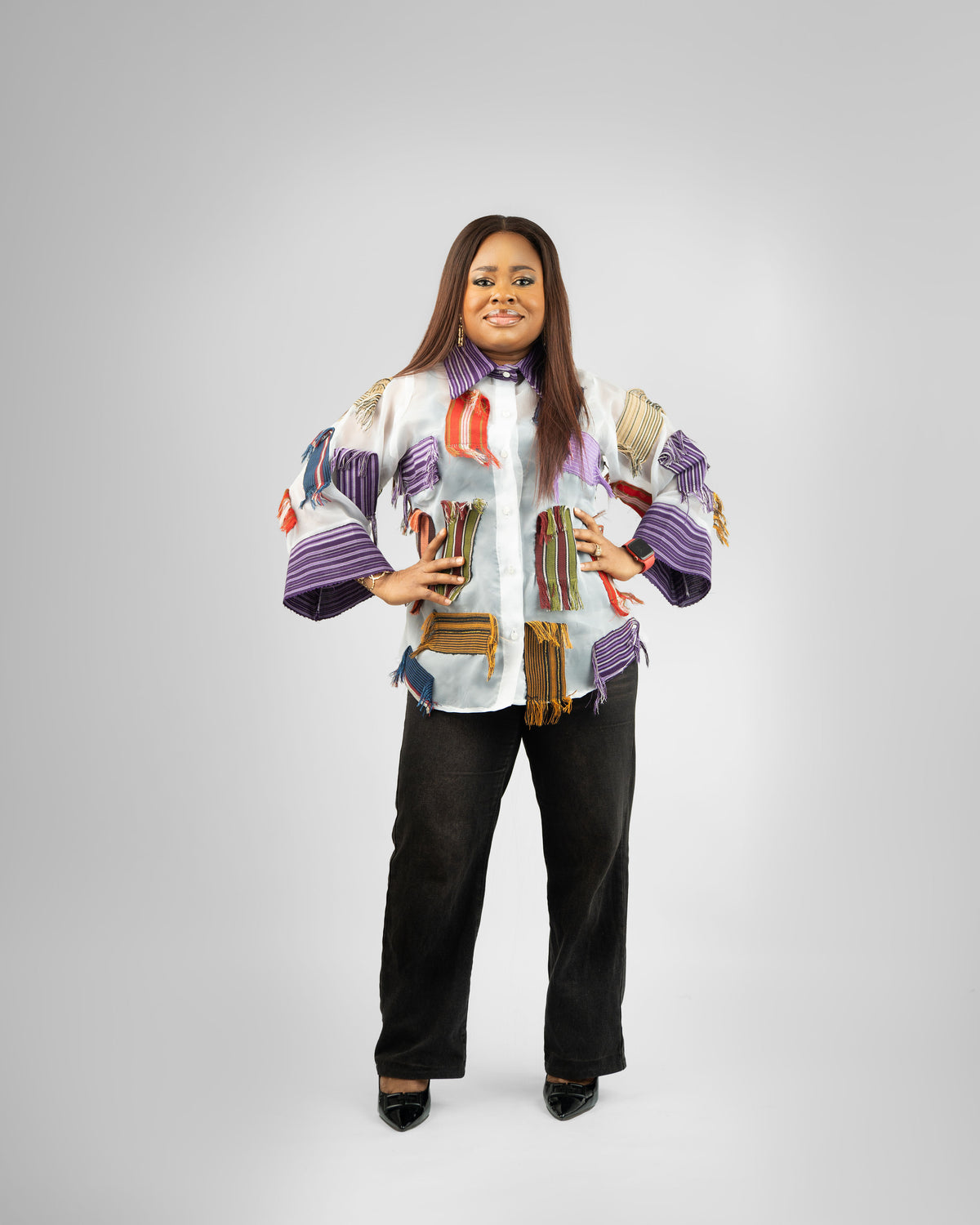 Gallery P5 — White fringe shirt (view 2)