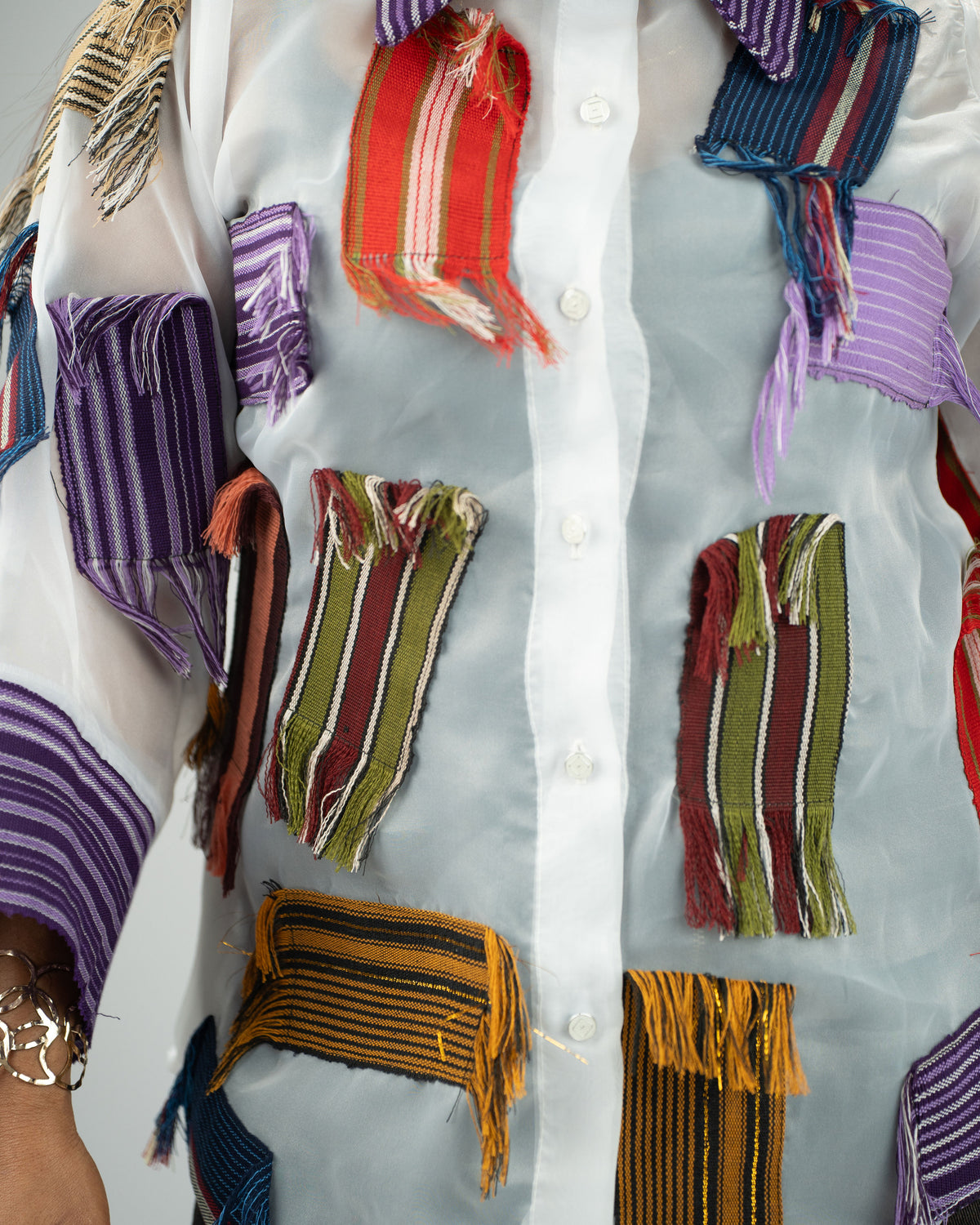Gallery P5 — White fringe shirt (view 5)